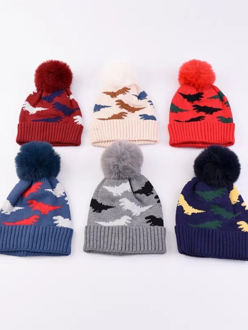Dinosaur Baby Boy Woolen Hat Outdoor Warm and Fun